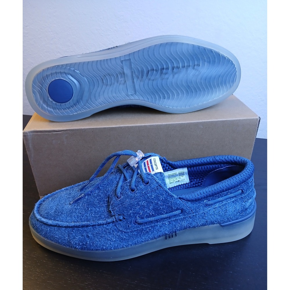 Concepts Sperry Authentic Original Blue Hairy Suede Boat Shoes STS25741 Mens 11